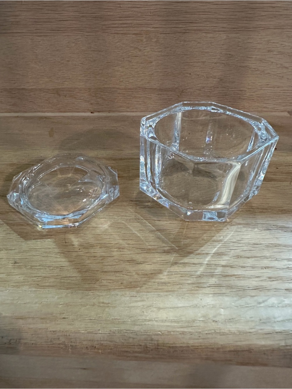 Tiffany & Co. Crystal Octagonal Trinket Keepsake Box